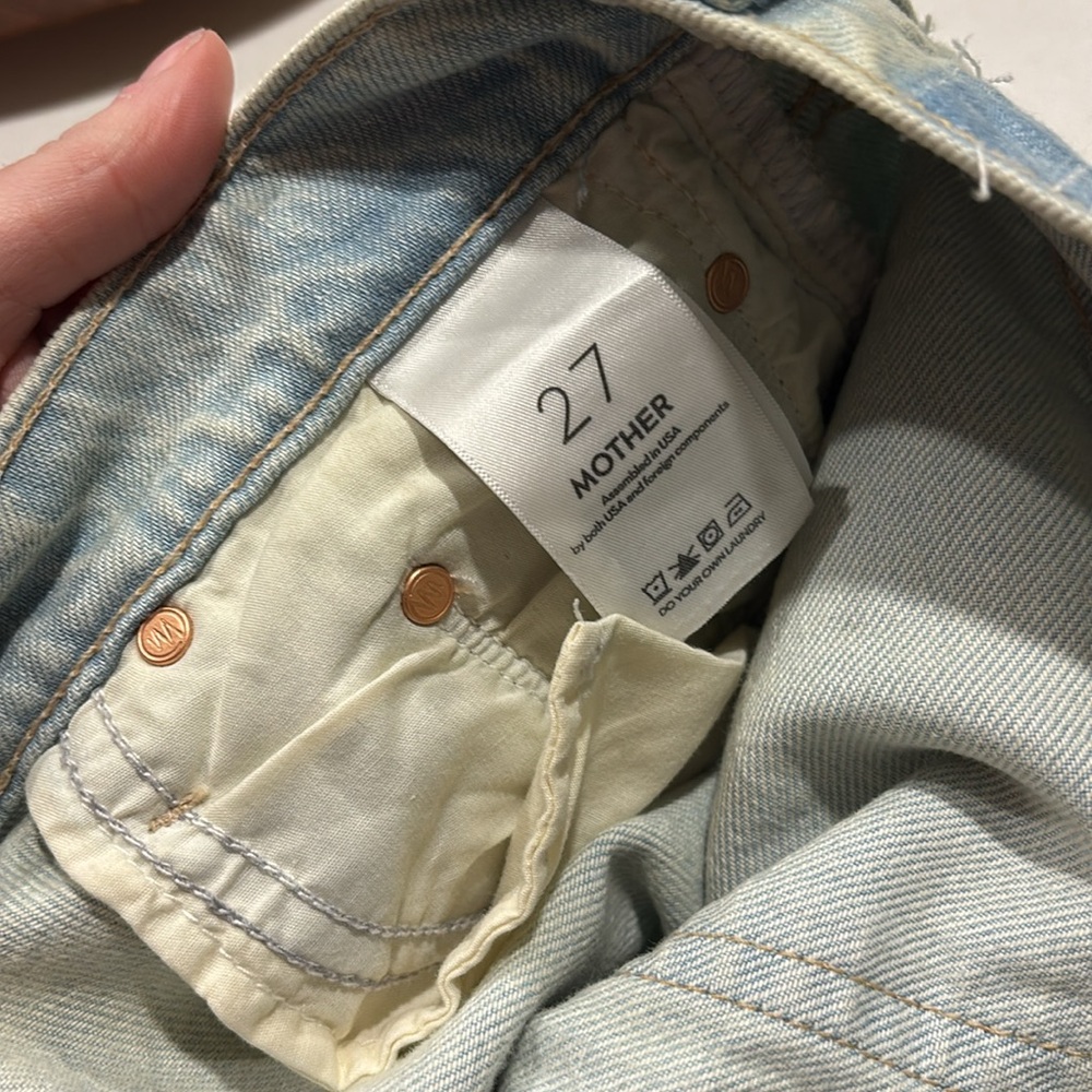 NWT Mother Superior The Insider Double Double Hover Jeans in Sideways Size 27 - Picture 6 of 8
